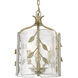 Calla 3 Light 13 inch White Gold Pendant Ceiling Light